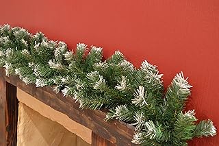 Premier 270cm (9ft) x 25cm Snow Tipped Green Christmas Garland Decoration by Premier