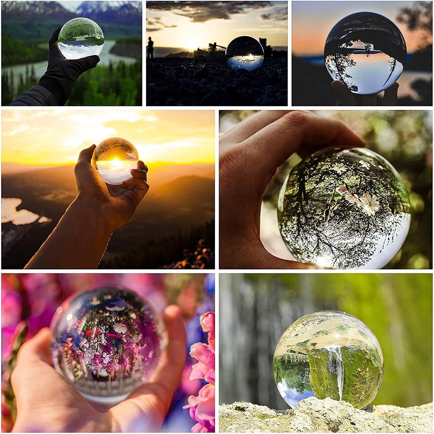 Belle Vous K9 Crystal Ball 100mm - 10cm Photography Ball with Crystal Stand, Velvet Pouch, Microfiber Cloth and Gift Box - Clear Lens Sphere for Photos - Glass Ball Globe also for Meditation & Healing-3