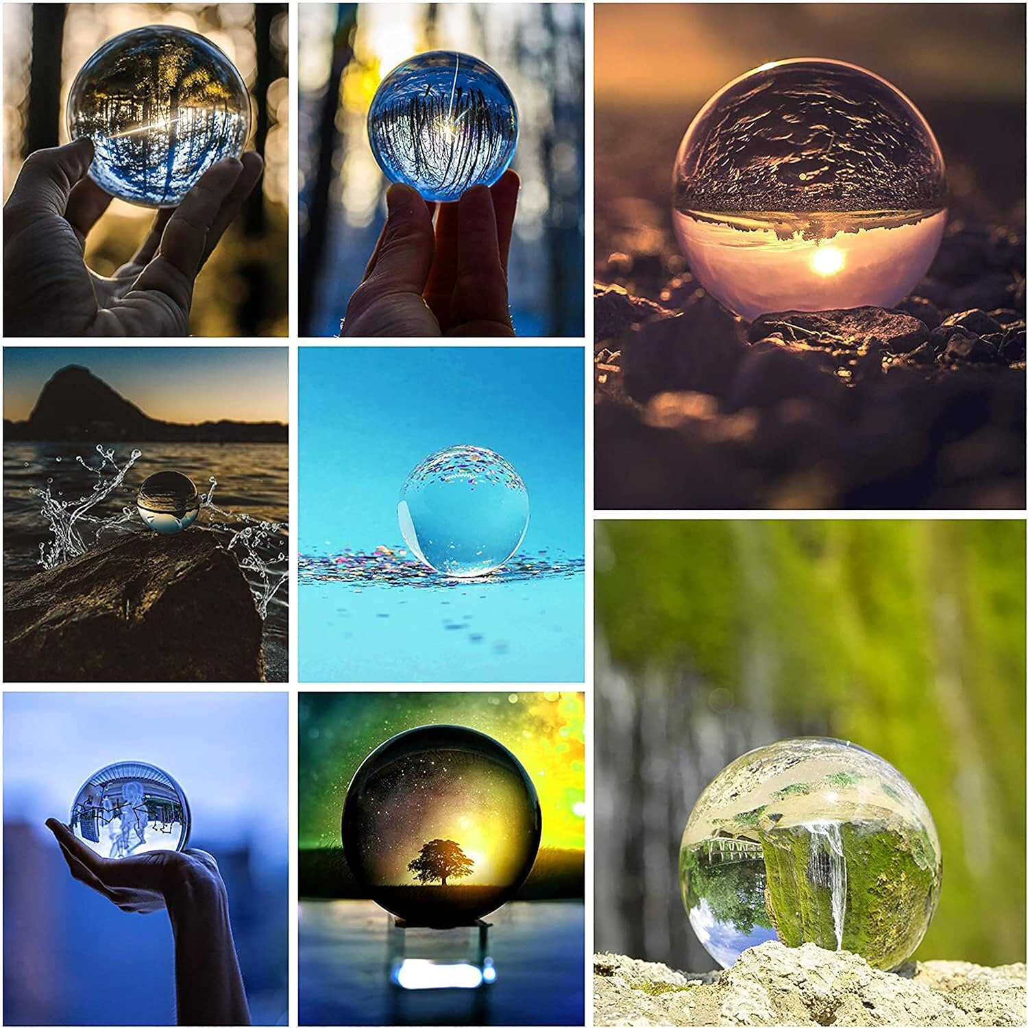 Belle Vous K9 Crystal Ball 100mm - 10cm Photography Ball with Crystal Stand, Velvet Pouch, Microfiber Cloth and Gift Box - Clear Lens Sphere for Photos - Glass Ball Globe also for Meditation & Healing-4