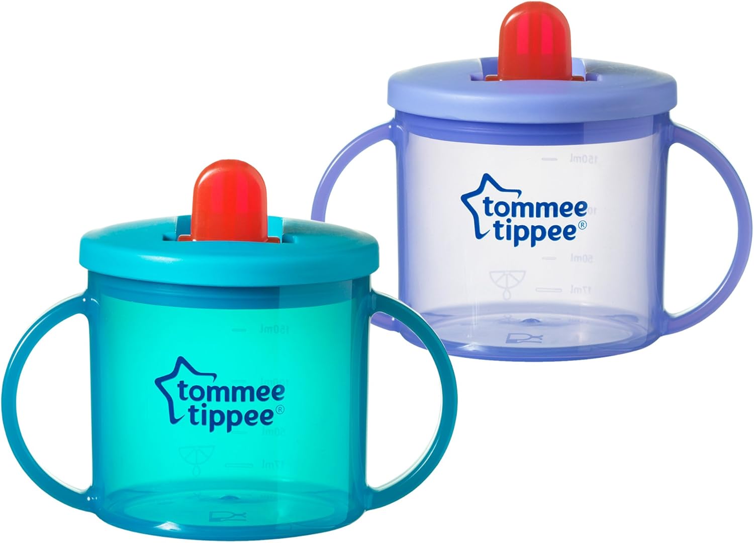 Tommee Tippee Free Flow Trainer Cup with Handles, BPA-Free, 6oz, 2 Count (Designs May Vary)-0