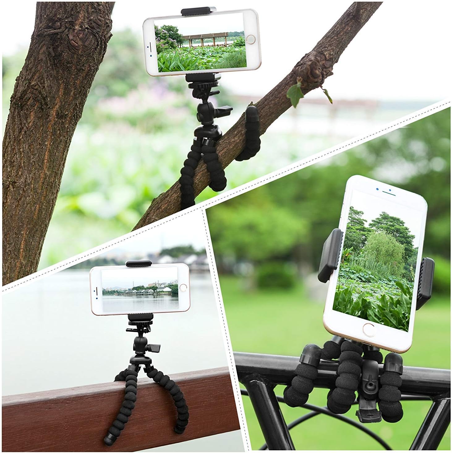 Ailun Phone Camera Tripod Mount/Stand Compact Phone Holder, Compatible for iPhone 15/14/13/12/11 and More Cellphone & Camera-6