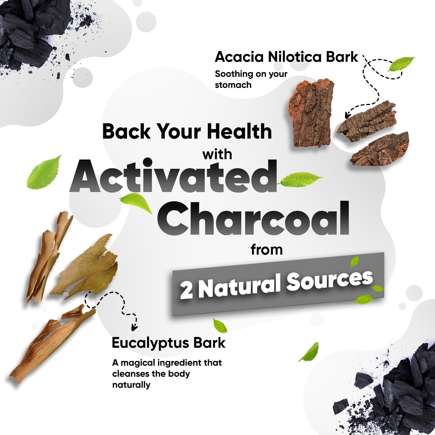 Activated Charcoal Capsules 2000mg - 180 Capsules - Vegan & Natural - Activated Charcoal Tablets Alternative - Digestion Supplement for Gut - Reduces Excessive Flatulence After Eating (EFSA)-1