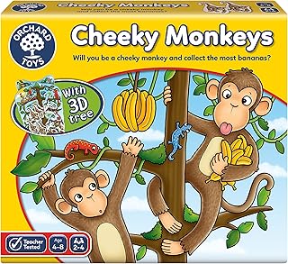 Orchard Toys Cheeky Monkeys Family Game, A Fun Game of Chance, Perfect for Kids Age 4-8, Educational Toy