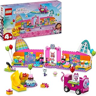 LEGO Gabby’s Dollhouse Gabby’s Party Room Disco Playset for Kids, DJ Entertainment Toy with Slide and Animal Figures, Creative Role Play Gift for 4 Plus Year Old Girls & Boys 10797