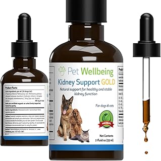 Pet Wellbeing Kidney Support Gold for Cats - Vet-Formulated - Supports Healthy Kidney Function in Cats - Natural Herbal Supplement 2 oz (59 ml)