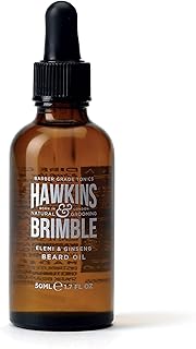 Hawkins & Brimble Beard oil Promotes Beard growth with Beard oil for Men, Beard oil Repairs your Beard with Argan and Olive oil, Update your Beard Care Routine with Shea Butter and Vitamin E.