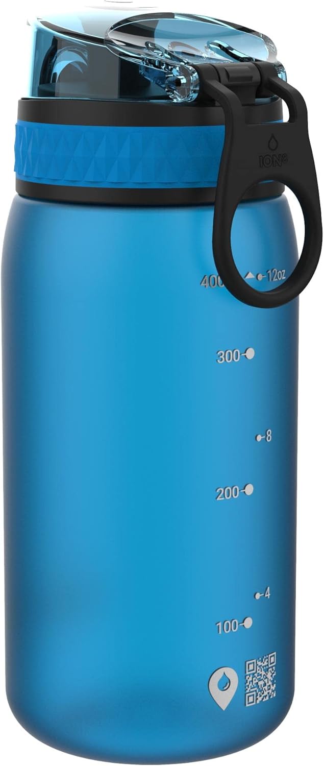 Ion8 Kids Water Bottle (350ml) Leak-proof Drinking Bottle, Triple Lock Lid to Prevent Spills, Easy to Clean & BPA Free, Carry Handle with Full Flip Lid, Ideal for Little Hands & Lunch Boxes-4