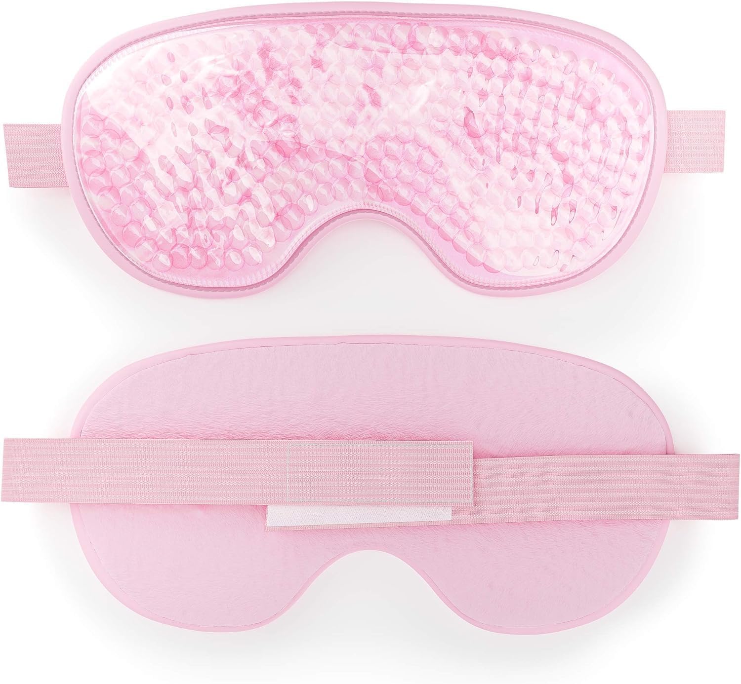 Eye Mask - Reusable, Microwavable & Freezable Eye Compress Gel Mask with Adjustable Strap for Puffy & Tired Eyes by Grace & Stella-0