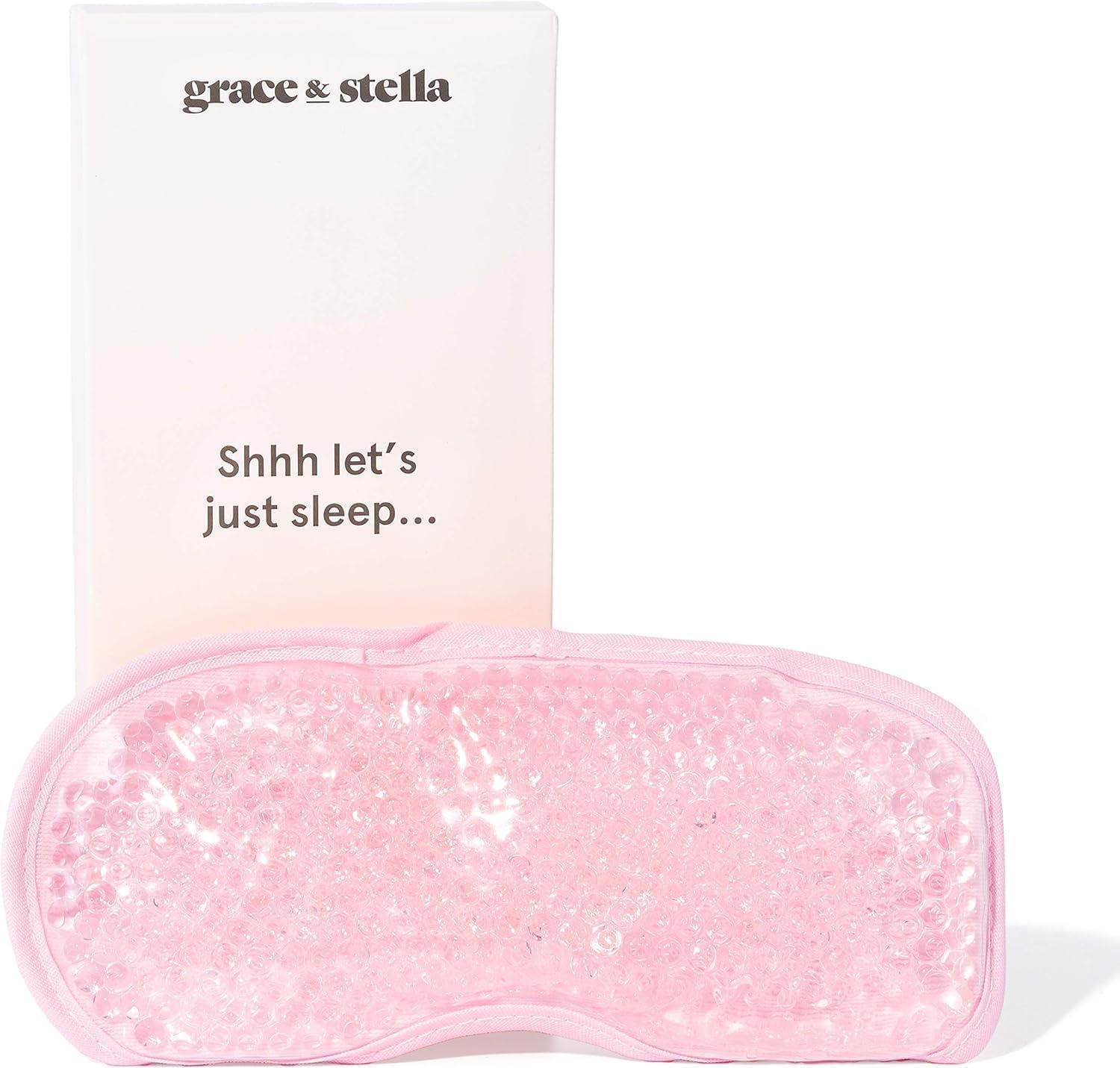 Eye Mask - Reusable, Microwavable & Freezable Eye Compress Gel Mask with Adjustable Strap for Puffy & Tired Eyes by Grace & Stella-1