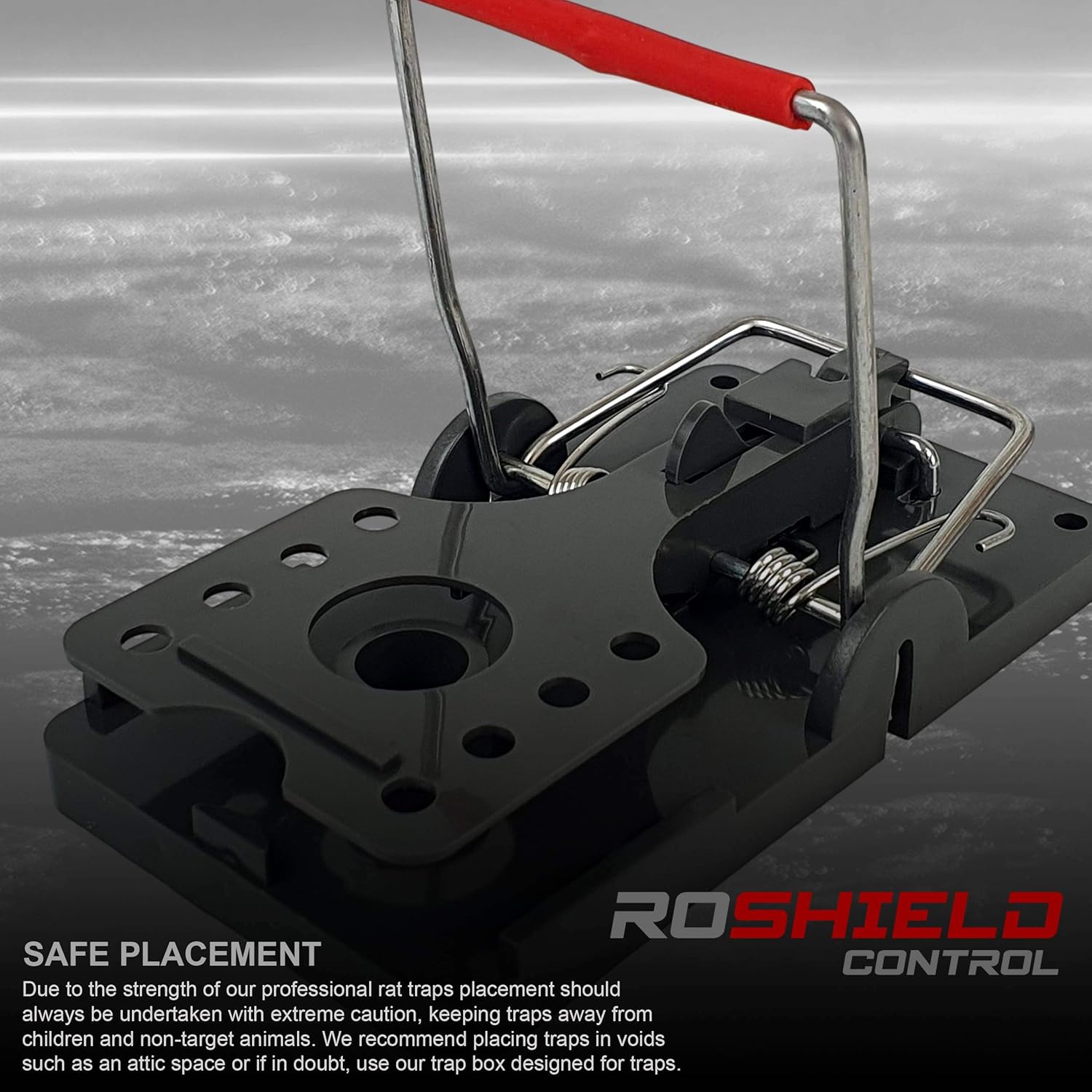 Roshield 2 x Rat Traps - Professional Quality & Heavy Duty Pest Control Traps for Instant Kill - Large Reusable & Easy Set Rodent Solution-3