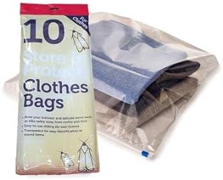 lakeland 10 Lakeland Store & Protect Zip Seal Clothes Storage Bags – Protect From Dust & Moths 35cm x 45cm