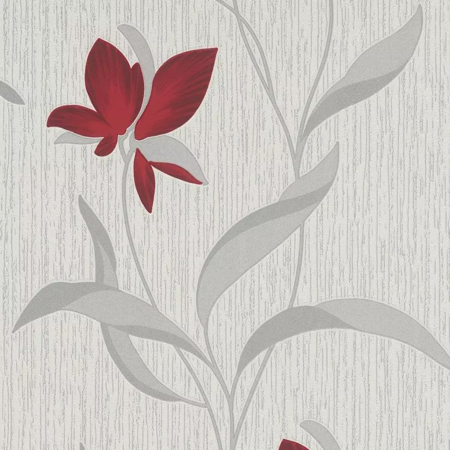 Erismann Fleur Wallpaper Red (9730-06)-0