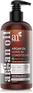 ArtNaturals Argan Oil Leave in Conditioner - (12 Fl Oz / 355ml) - Made with Organic and Natural Ingredients - Detangler Treatment for Curly, Damaged, Dry, Color Treated and Hair Loss