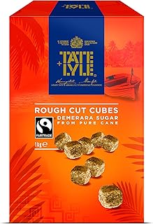 Tate and Lyle Fairtrade Demerara Rough Cut Sugar Cubes, 1kg