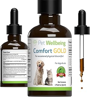 Pet Wellbeing Comfort Gold For Dogs - Natural Support For Discomfort In Dogs - 2 Oz (59Ml)