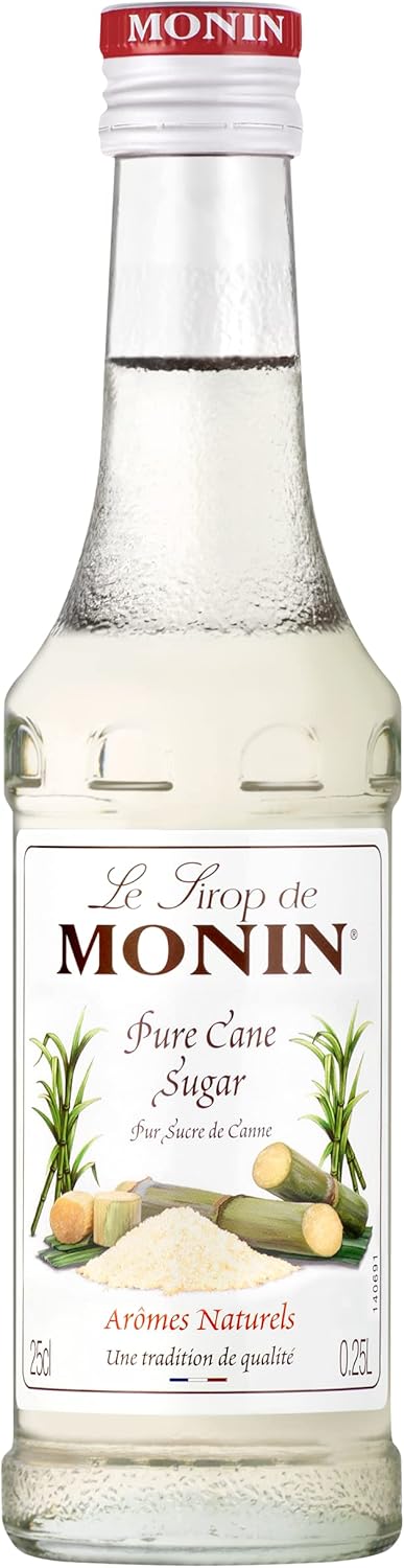 Monin Pure Cane Sugar Syrup 25cl - Pack of 6-0