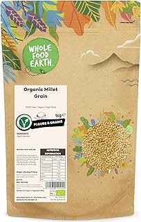 Wholefood Earth Organic Millet Grain – 1 kg | GMO Free | Vegan | High Fibre | Certified Organic