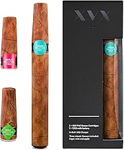 XVX Cigar - Electronic Cigarettes - Rechargeable e Cigar - Includes Cartridges - Cigar - 900 Puffs Per Cartridge - USB Charger & Flavour Changing - E Cigarette Shisha (Apple-Mint-Cigar)