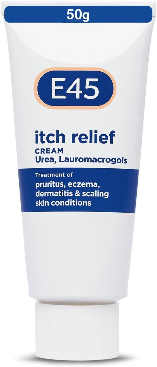 E45 Itch Relief Cream 50 g – Anti Itch Cream for Skin Irritation – Non-Greasy E45 Cream to Relieve Itching – Eczema Dermatitis Cream – Instantly Soothes and Calms Skin - E45 for Itching-0