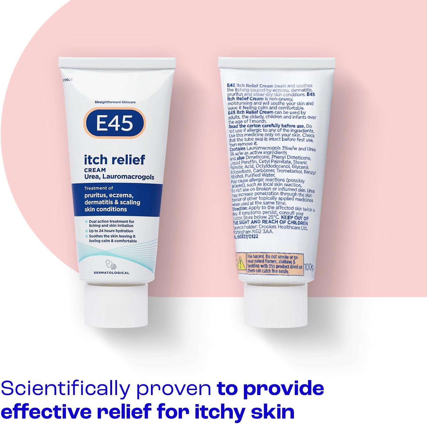 E45 Itch Relief Cream 50 g – Anti Itch Cream for Skin Irritation – Non-Greasy E45 Cream to Relieve Itching – Eczema Dermatitis Cream – Instantly Soothes and Calms Skin - E45 for Itching-1