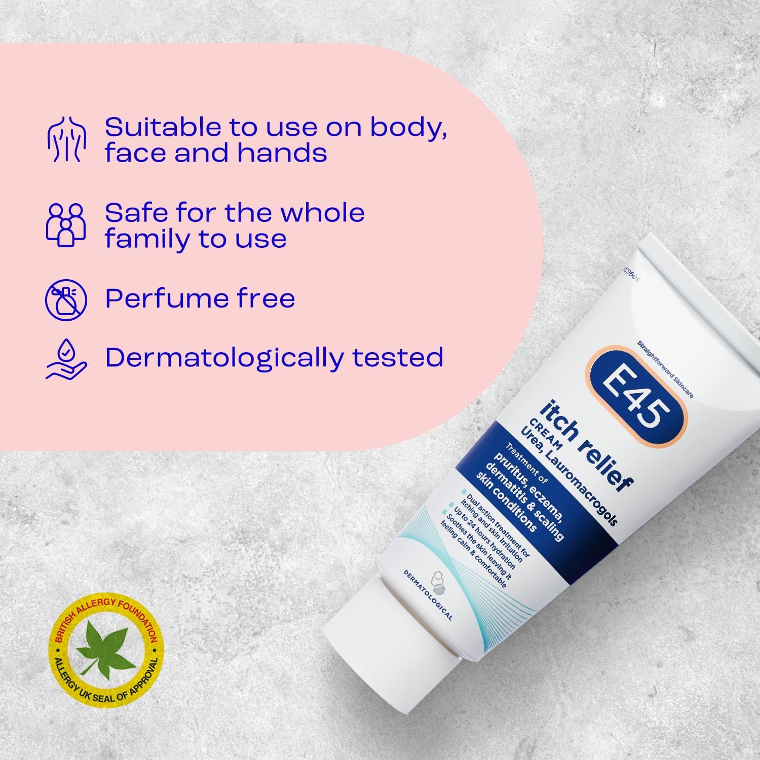 E45 Itch Relief Cream 50 g – Anti Itch Cream for Skin Irritation – Non-Greasy E45 Cream to Relieve Itching – Eczema Dermatitis Cream – Instantly Soothes and Calms Skin - E45 for Itching-4