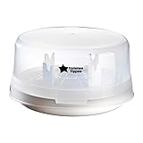 Tommee Tippee Microsteri Microwave Steam Steriliser for Baby Bottles and Accessories, Kills Viruses and 99.9 Percent of Bacteria, 4-Minute Sterilisation Cycle