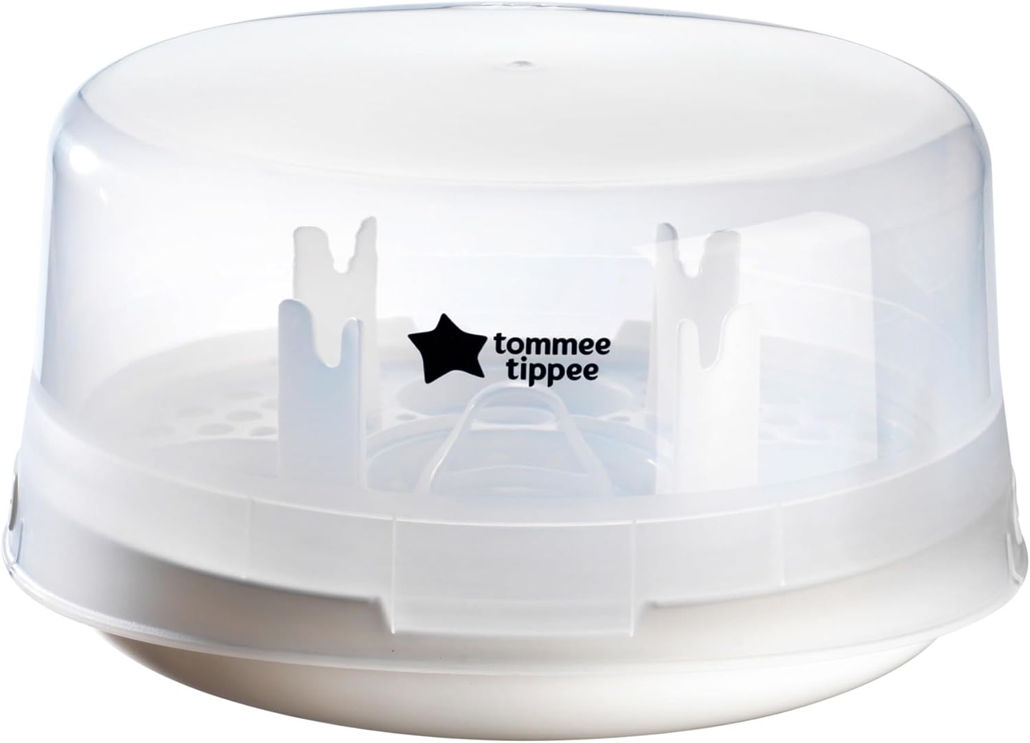 Tommee Tippee Microsteri Microwave Steam Steriliser for Baby Bottles and Accessories, Kills Viruses and 99.9 Percent of Bacteria, 4-Minute Sterilisation Cycle-0