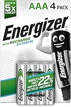 Energizer Rechargeable Battery AAA, Extreme Rechargeable, 4 Pack