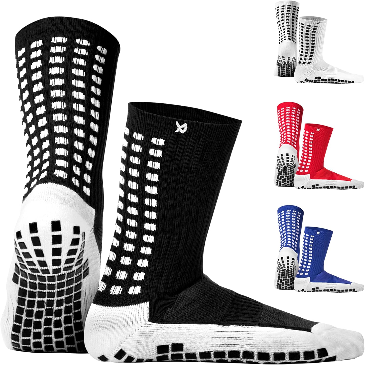 Lux Dual Grip Socks - Football Grip Socks for Men and Women. GripArray™ Engineered Performance & Comfort - Anti Slip Socks for Football-0