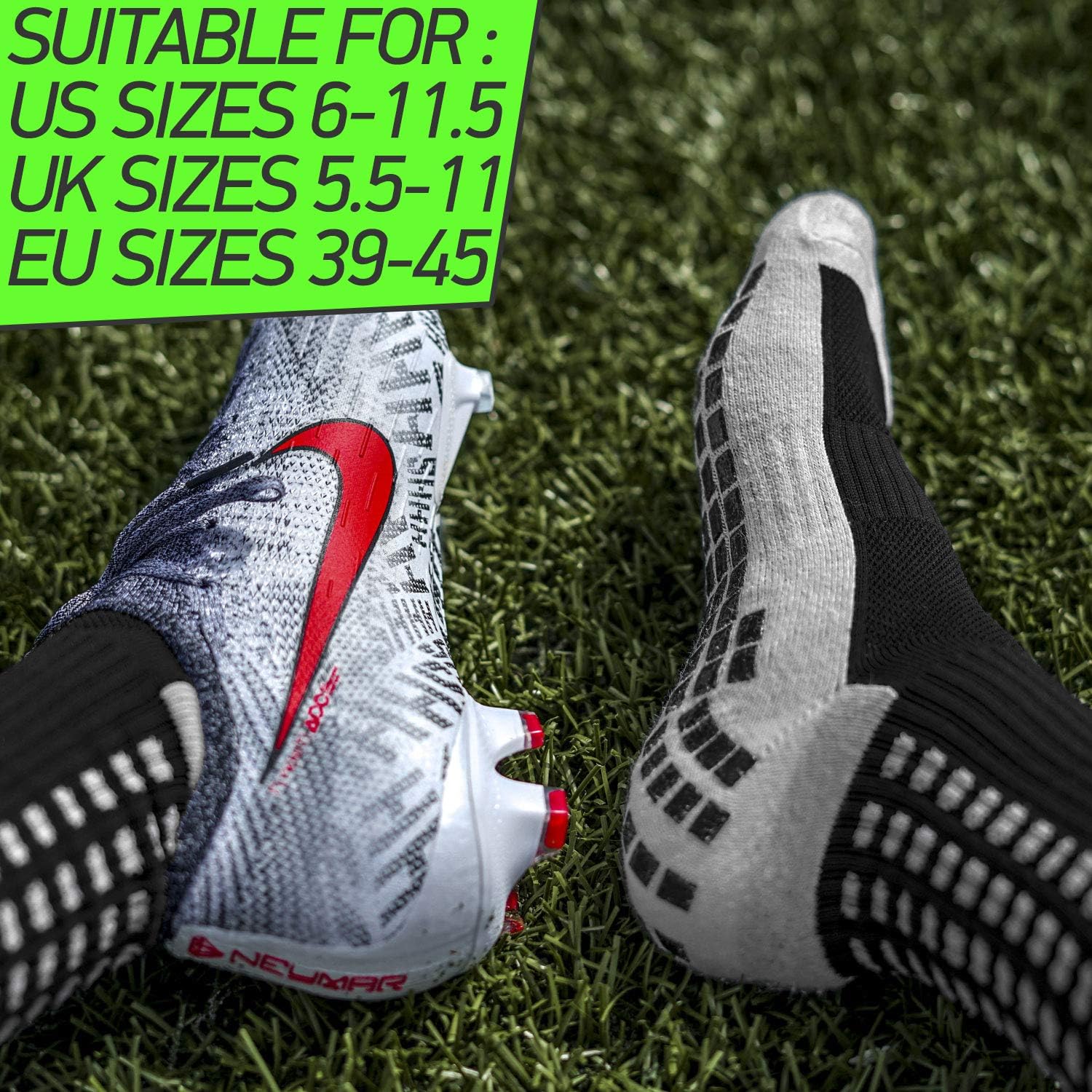 Lux Dual Grip Socks - Football Grip Socks for Men and Women. GripArray™ Engineered Performance & Comfort - Anti Slip Socks for Football-9