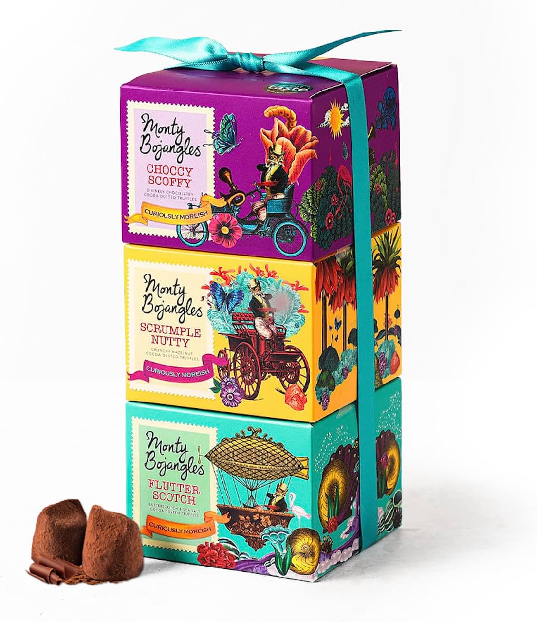 Monty Bojangles Taste Adventure Cocoa Dusted Chocolate Truffles (315g) 6 Flavours, Award Winning Truffles, Beautiful Gift Box, Perfect Chocolate Gift-0