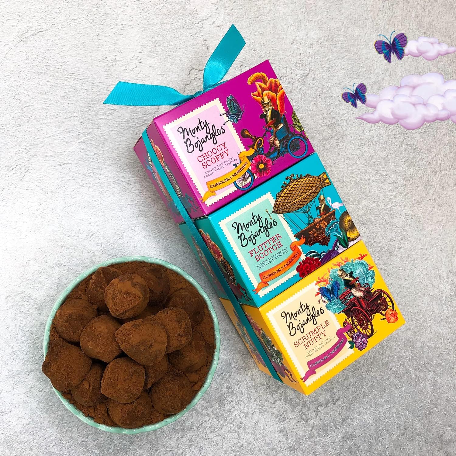 Monty Bojangles Taste Adventure Cocoa Dusted Chocolate Truffles (315g) 6 Flavours, Award Winning Truffles, Beautiful Gift Box, Perfect Chocolate Gift-2