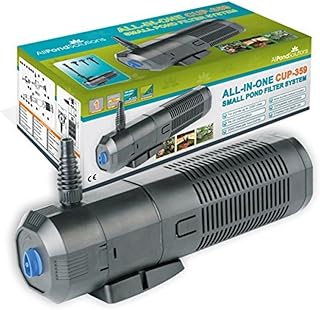 allpondsolutions CUP-359-2000L/H All in One Pond Pump Filter with Fountain and 9w UV Steriliser, Clear Water Algae Control for Ponds up to 2000L