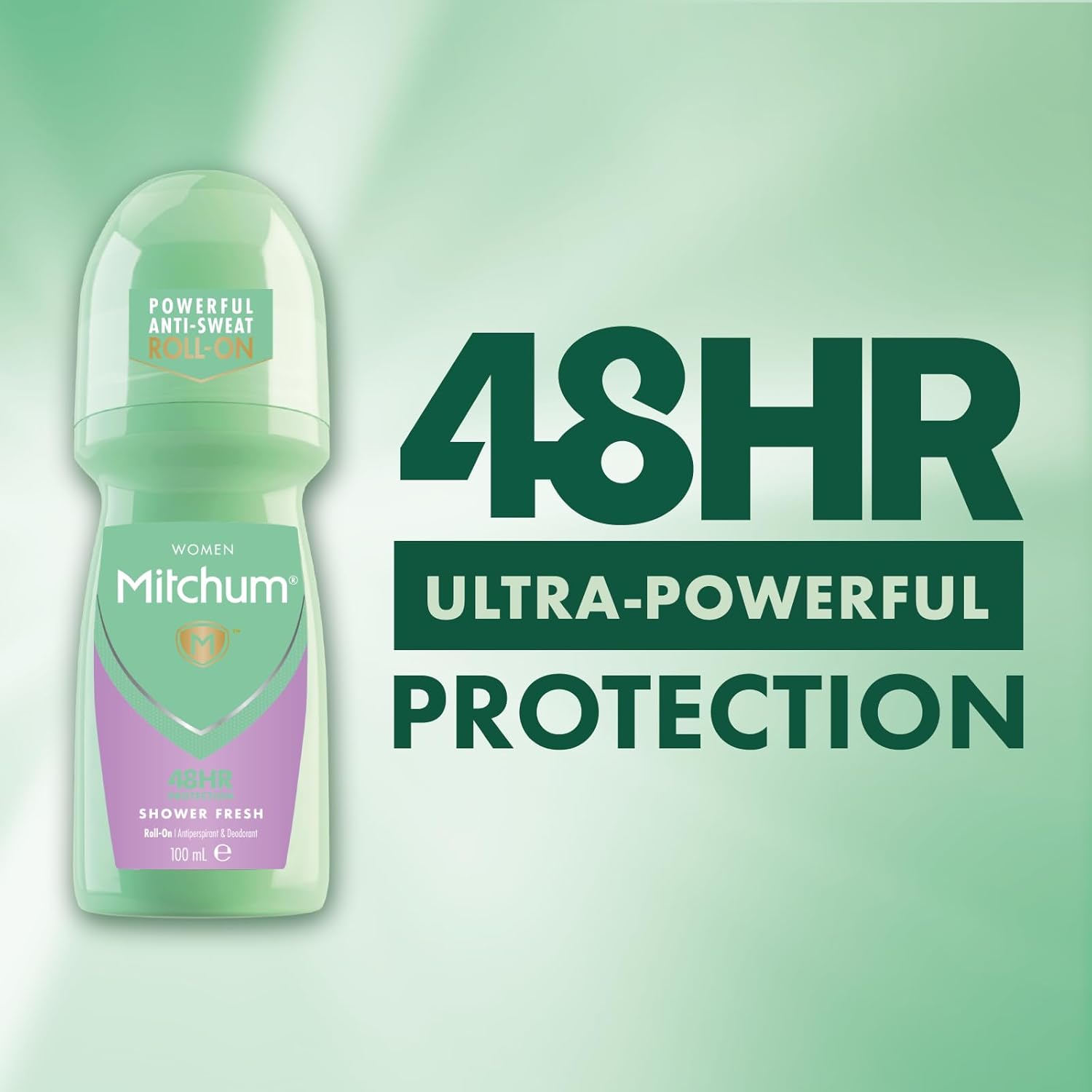 Mitchum Women 48HR Protection Roll-On Deodorant & Anti-Perspirant, Shower Fresh, 100 ml-1