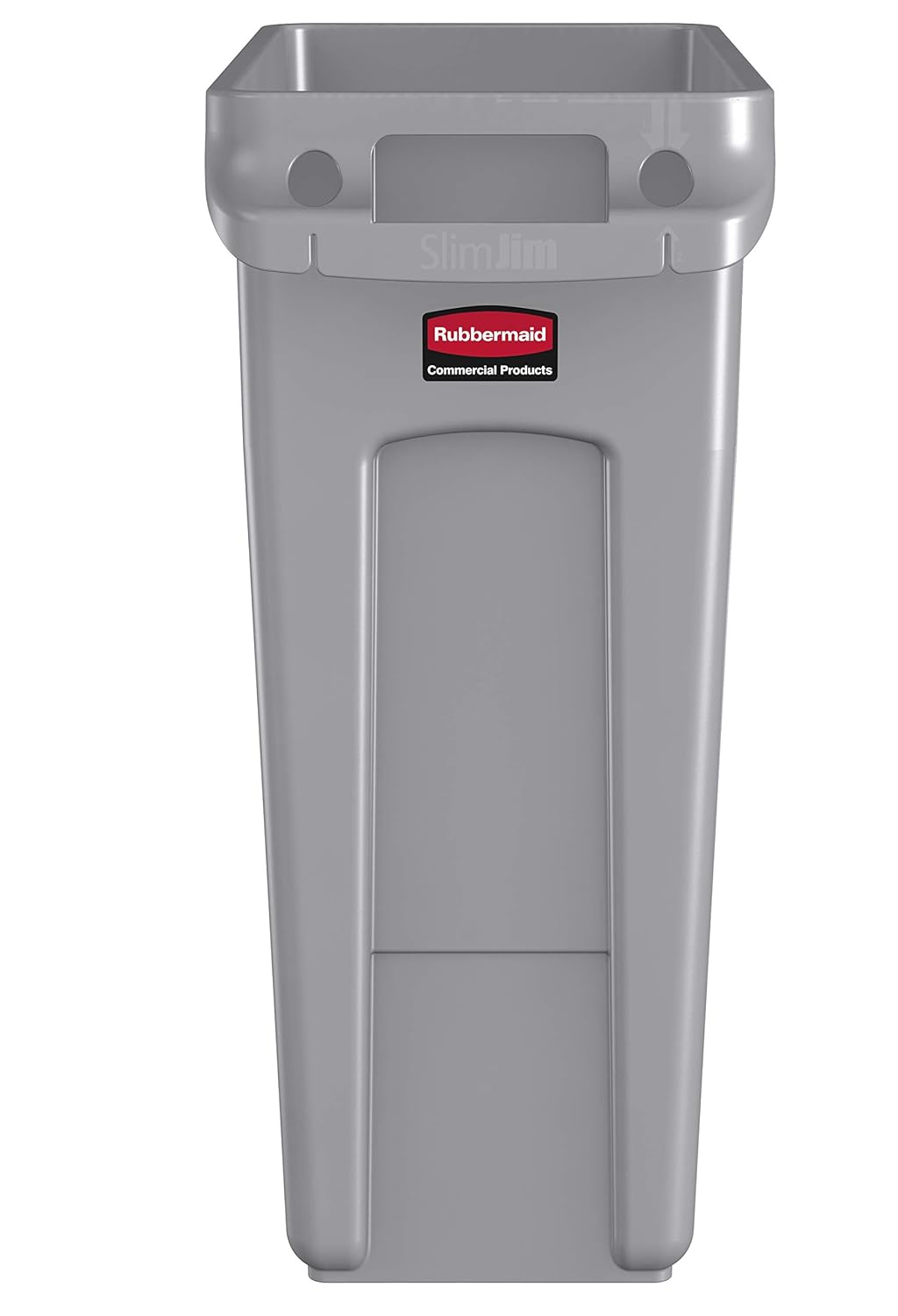 Rubbermaid Commercial Products Vented Slim Jim Waste Receptacle Bin 60 Litre Grey 1971258-1