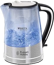 Russell Hobbs 22851 Brita Filter Purity Electric Kettle, Illuminating Filter Kettle with Brita Maxtra+ Cartridge Included, 3000 W, 1.5 Litre, Plastic