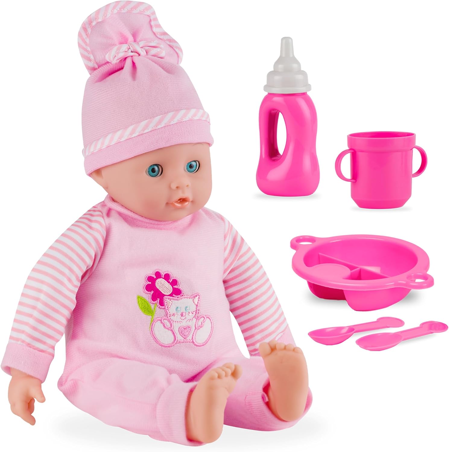 Molly Dolly Baby Doll Set - 40cm Talking Doll With Feeding Accessories Set - Baby Dolls For Girls - Doll Suitable From 2 Years +-0