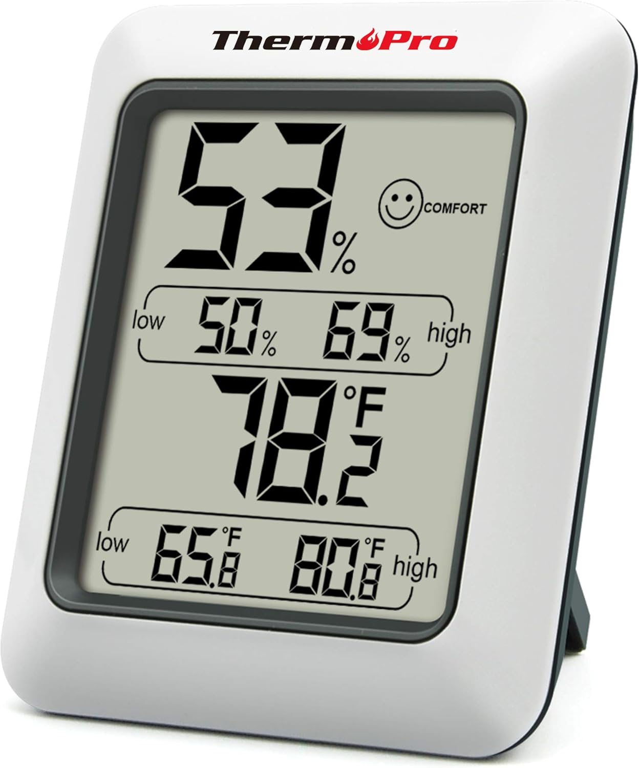 ThermoPro TP50 Digital Thermo-Hygrometer Indoor Room Thermometer with Recording and Climate Indicator for Room, Climate Control Monitor-0