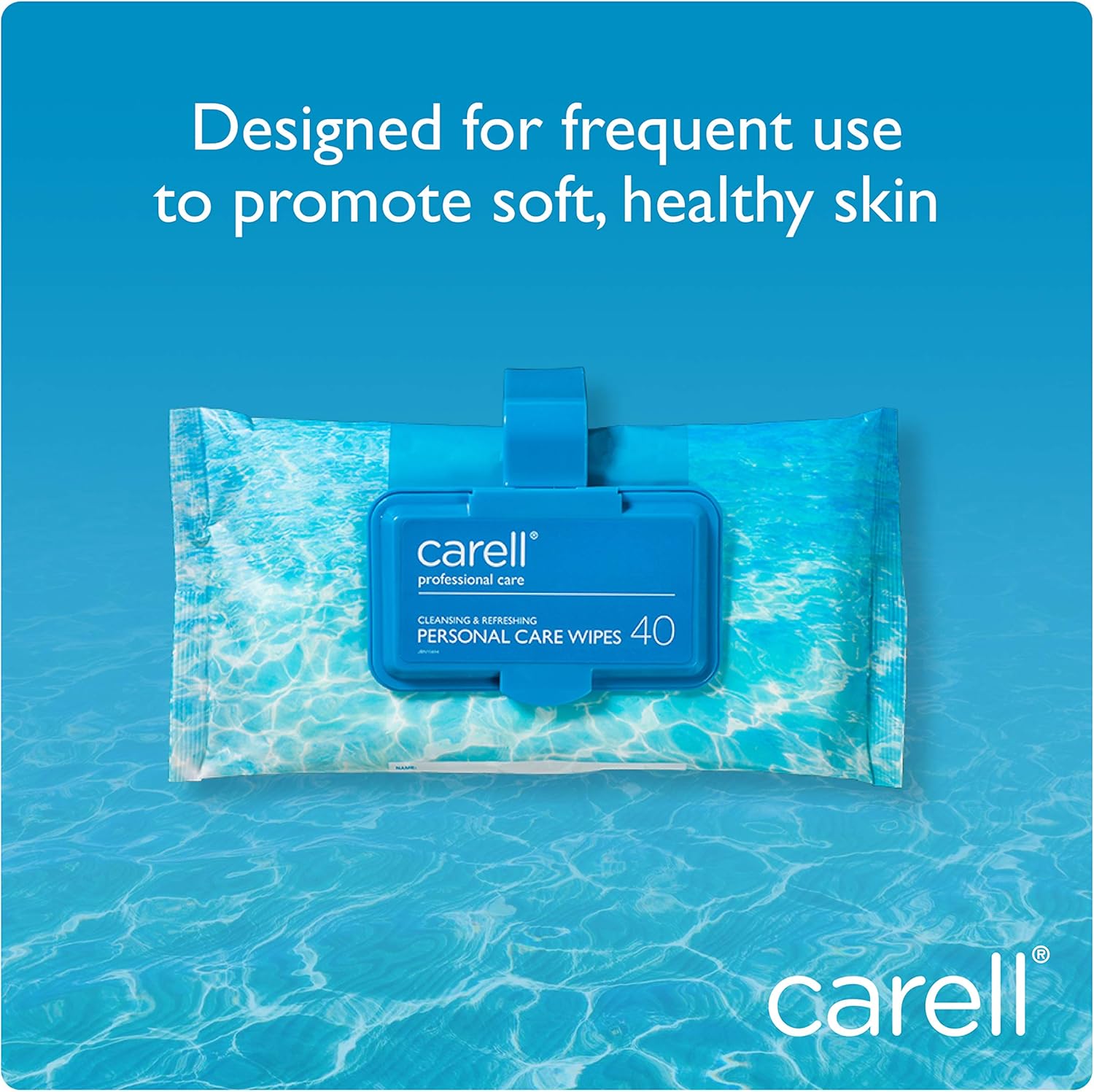 Carell Personal Care Wipes - Pack of 1 - 40 Wipes -Dermatologically Tested, Rinse Free, Multi Purpose, Cleansing Wipes Ideal for Patient Use - White-3