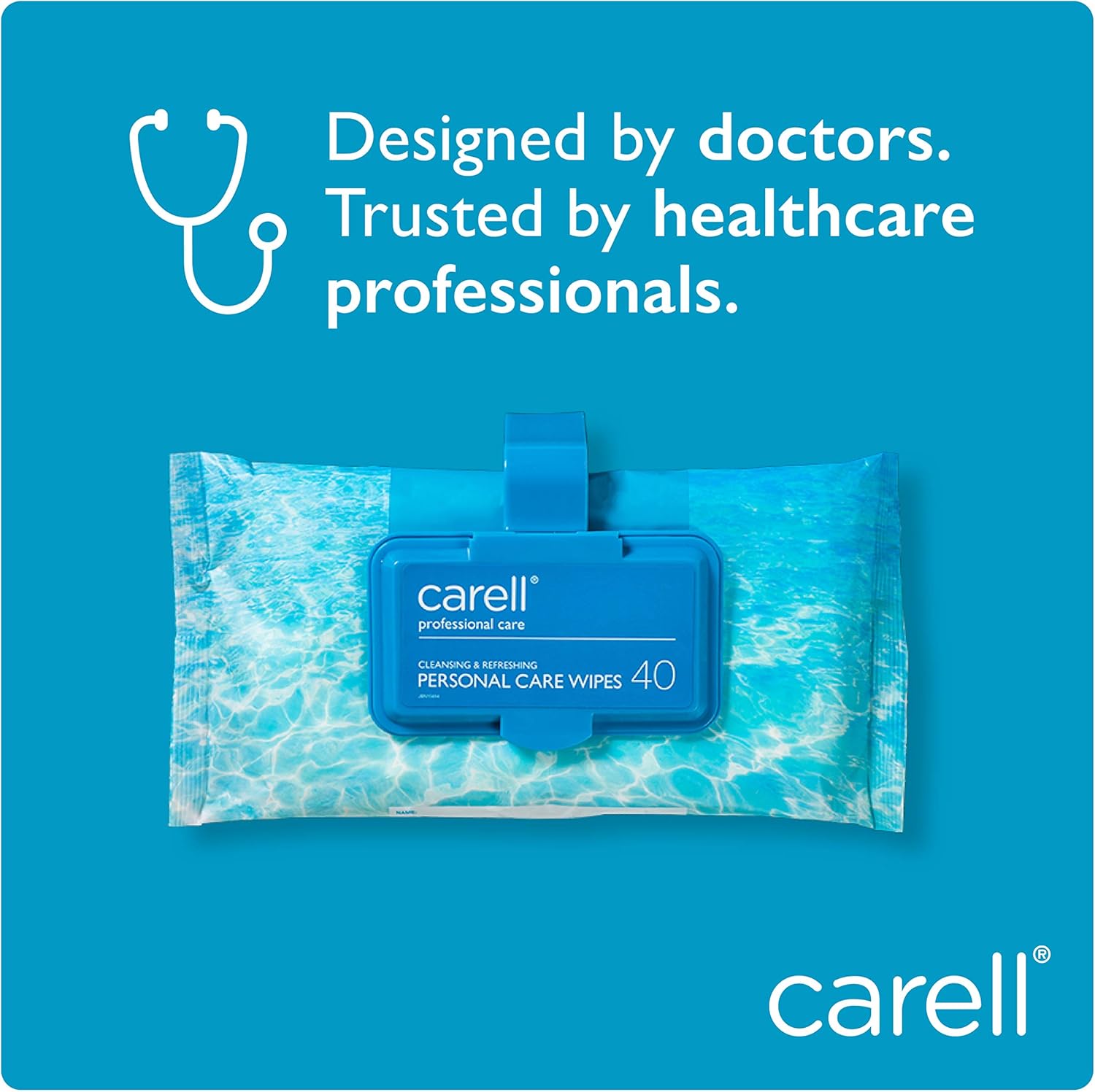 Carell Personal Care Wipes - Pack of 1 - 40 Wipes -Dermatologically Tested, Rinse Free, Multi Purpose, Cleansing Wipes Ideal for Patient Use - White-4