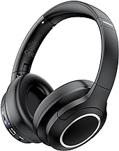 TECKNET Bluetooth Headphones Over Ear, 70 Hours Playtime and 6 EQ Modes Wireless Headphones Over Ear, Built-in Mic & HiFi Stereo, Lightweight, Foldable Wireless Headphones for Travel/Work/Phone/PC