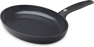 Greenpan Cambridge Healthy Ceramic Nonstick 33x23cm Fish Pan Skillet, PFAS Free, For all hobs including Induction, Oven Safe up to 160°C, Black