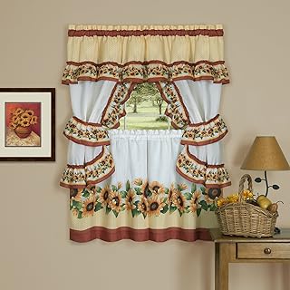 Achim Home Furnishings Black Eyed Susan Cottage Set - 57x36 - Spice