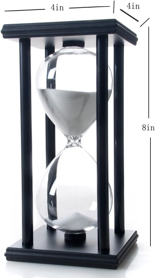 Bellaware 60 Minutes Hourglass, Wood Sand Timer-4