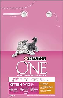 PURINA ONE Kitten Cat Food Chicken & Wholegrain, Transparent, Chicken, 2.8kg