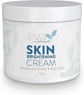 Eva Naturals Skin Brightening Cream (120 ml) - Hyperpigmentation Cream for Dark Spots on Face and Neck - Helps Boost Collagen Production and Brighten Complexion - With Bearberry, Licorice, Kojic Acid