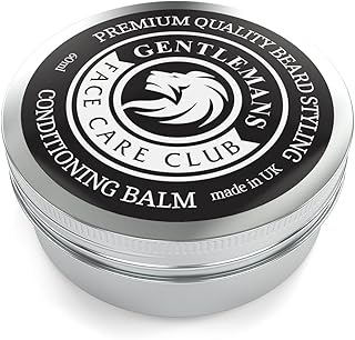 Gentlemans Face Care Club Beard Balm - Premium Quality Conditioning Butter For Creating Beard Styles, Goatees, Sideburns + Moustaches – Extra Large 60ml Tub