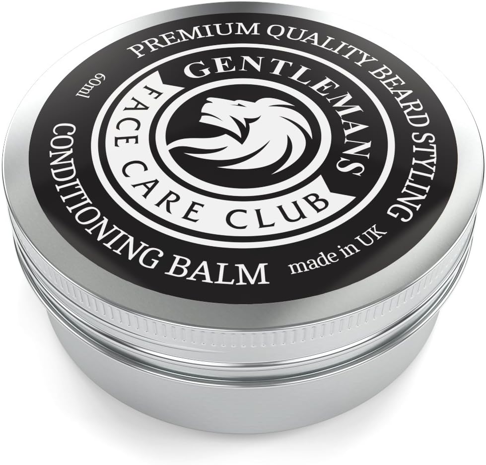 Gentlemans Face Care Club Beard Balm - Premium Quality Conditioning Butter For Creating Beard Styles, Goatees, Sideburns + Moustaches – Extra Large 60ml Tub-0