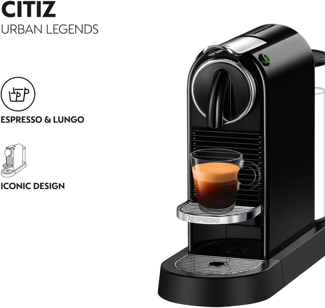 Nespresso Citiz Automatic Pod Coffee Machine for Espresso, Lungo by Magimix in Black-2