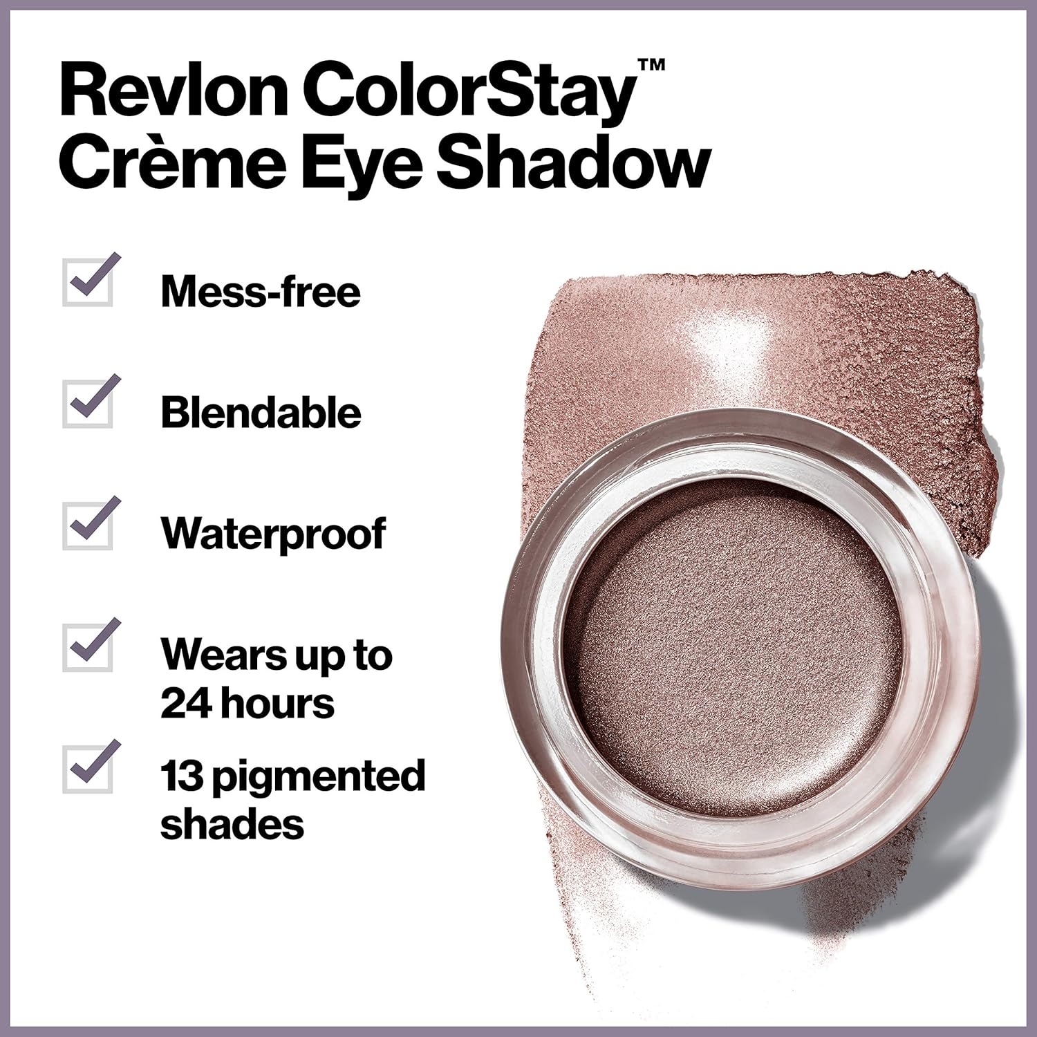 Revlon Colorstay Creme Eye Shadow, Longwear Blendable Matte or Shimmer Eye Makeup with Applicator Brush in Bronze Brown, Caramel (710)-2